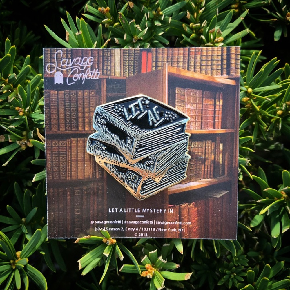 Lit AF Gold Book Lapel Pin- (Designer Made)
NWT